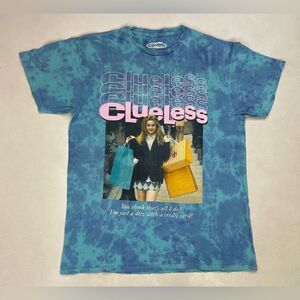 Clueless Movie Graphic T-shirt Women Small Blue Purple Tie Dye Short Sleeve